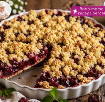 EGÉSZSÉGES MEGGYES MORZSAPITE – BABA BARÁT VERZIÓVAL IS